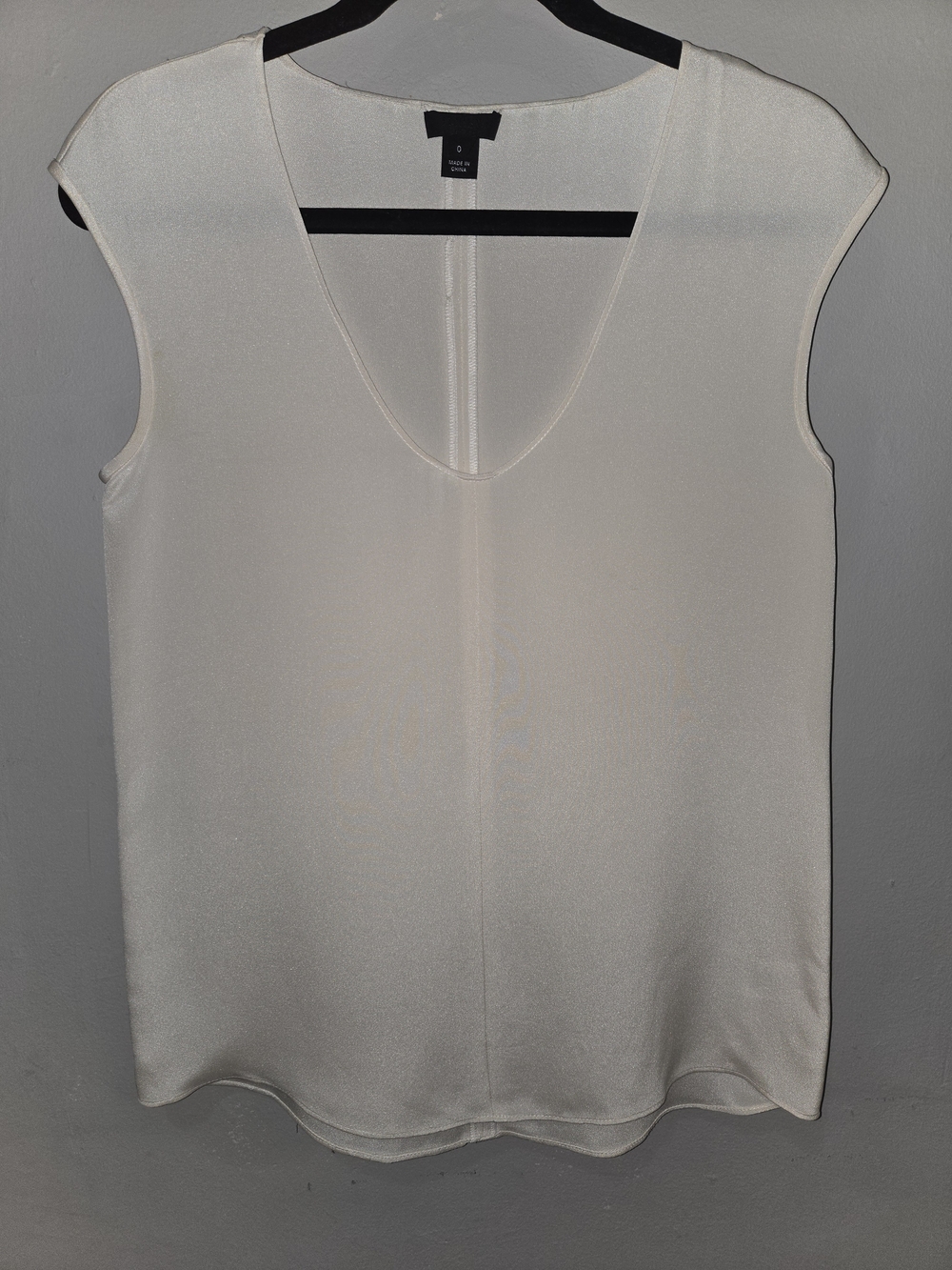 J. Crew Cream V-Neck Cap Sleeve Camisole 100% Silk
